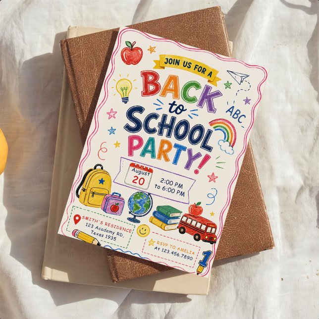 Invitación fiesta de regreso a clases  (Subido por el creador)