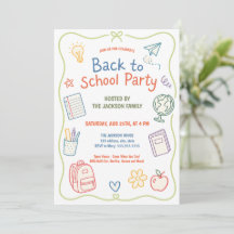 Fiesta de Regreso a Clases con Garabatos Pastel