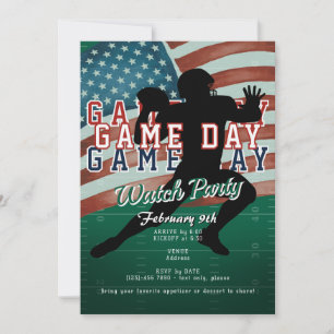 Invitación Fiesta de Reloj Deportivo de Partido de Fútbol Pat