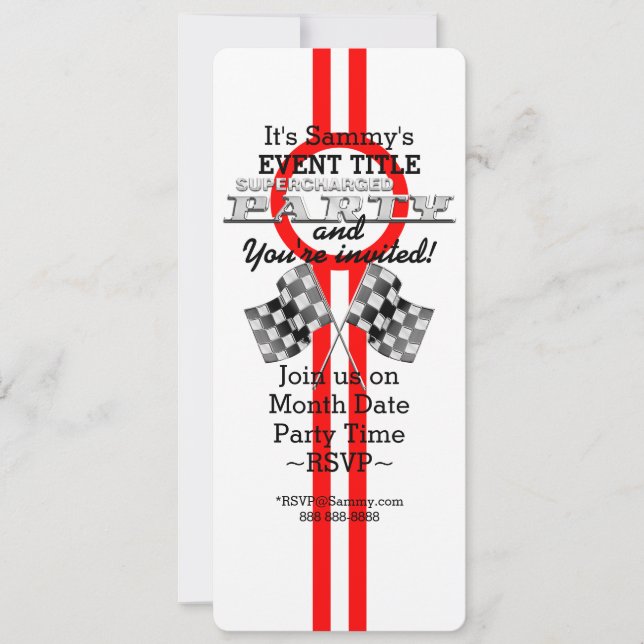Invitación Fiesta de rendimiento con sobrecarga personalizada (Anverso)