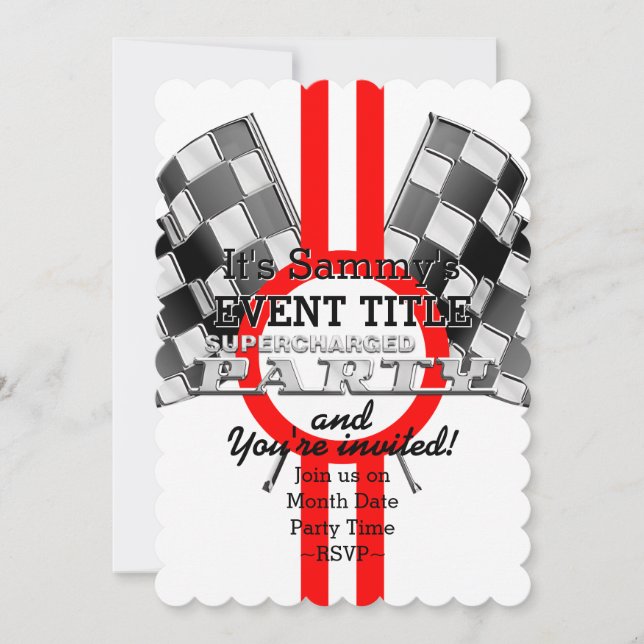 Invitación Fiesta de rendimiento con sobrecarga personalizada (Anverso)