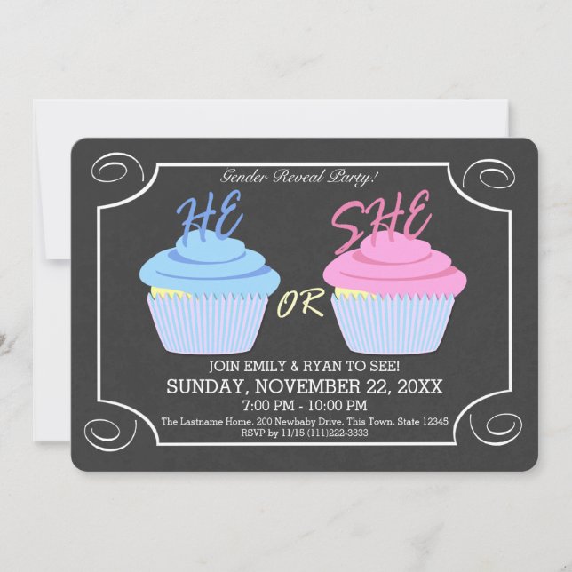 Invitación Fiesta de repostería de género de repostería (Anverso)
