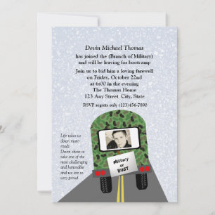 Invitación Fiesta de retirada militar
