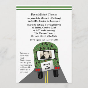 Invitación Fiesta de retirada militar