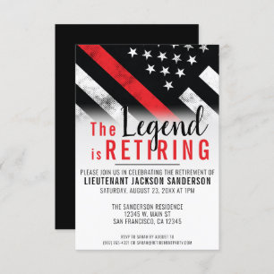 Invitación Fiesta de retiro de bomberos de la línea roja delg