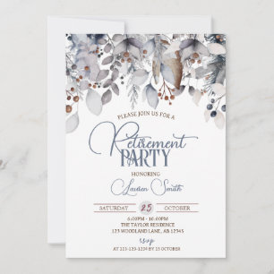 Invitación Fiesta de retiro de copos de nieve en invierno