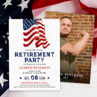 Fiesta de retiro de foto de bandera estadounidense