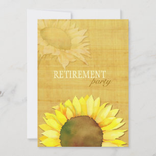 Invitación Fiesta de retiro de girasol de color de agua otoño