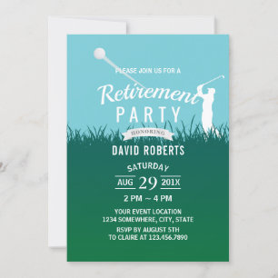 Invitación Fiesta de retiro de golf