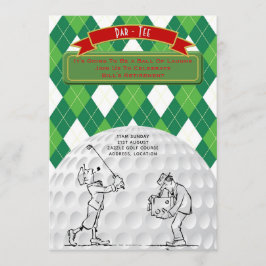 Invitación Fiesta de retiro de golf invita a retro vintage