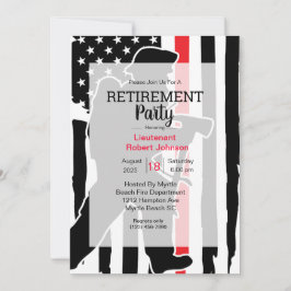 Invitación Fiesta de retiro de la bandera estadounidense en c