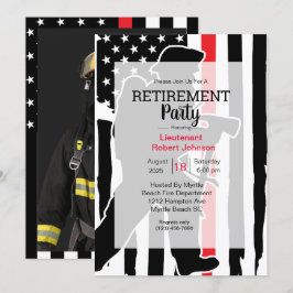 Invitación Fiesta de retiro de la bandera estadounidense en c