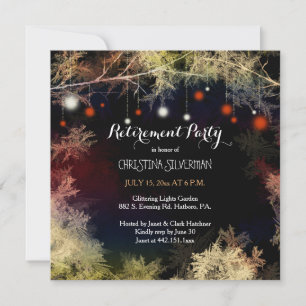 Invitación Fiesta de Retiro de la Noche Starry Forest