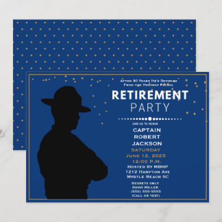 Invitación Fiesta de retiro de la Patrulla de Oro Azul Invita