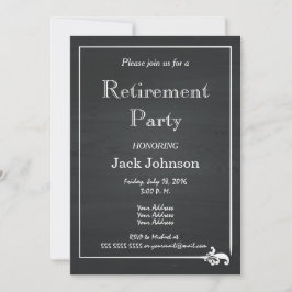 Invitación Fiesta de retiro de la pizarra del vintage