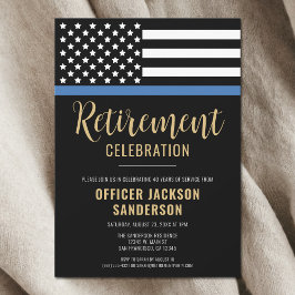 Invitación Fiesta de Retiro de la Policía Aplicación de la Le