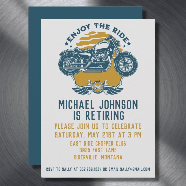 Invitación Fiesta de retiro de motocicletas (Subido por el creador)