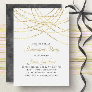 Invitación Fiesta de retiro de oro de las luces de cadena