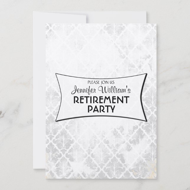 Invitación Fiesta de retiro de plata elegante con clase del (Anverso)