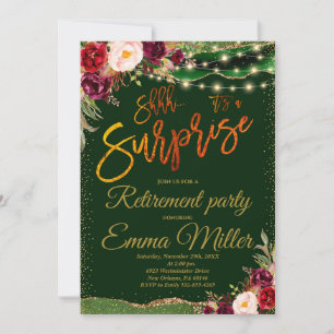 Invitación Fiesta de retiro de sorpresas