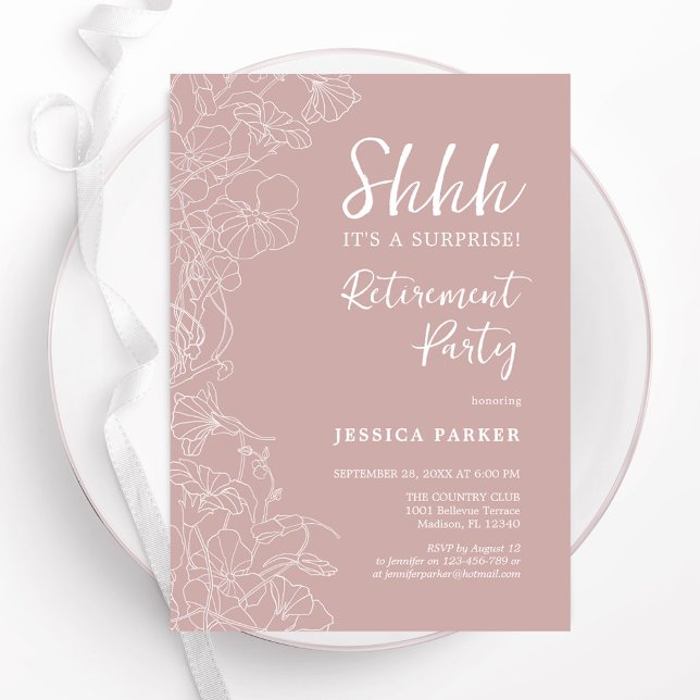 Invitación Fiesta de retiro de sorpresas de Rubor (Subido por el creador)