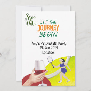 Invitación Fiesta de retiro de tenis para jugadora