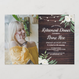 Invitación Fiesta de retiro fotográfico Flores blancas de mad