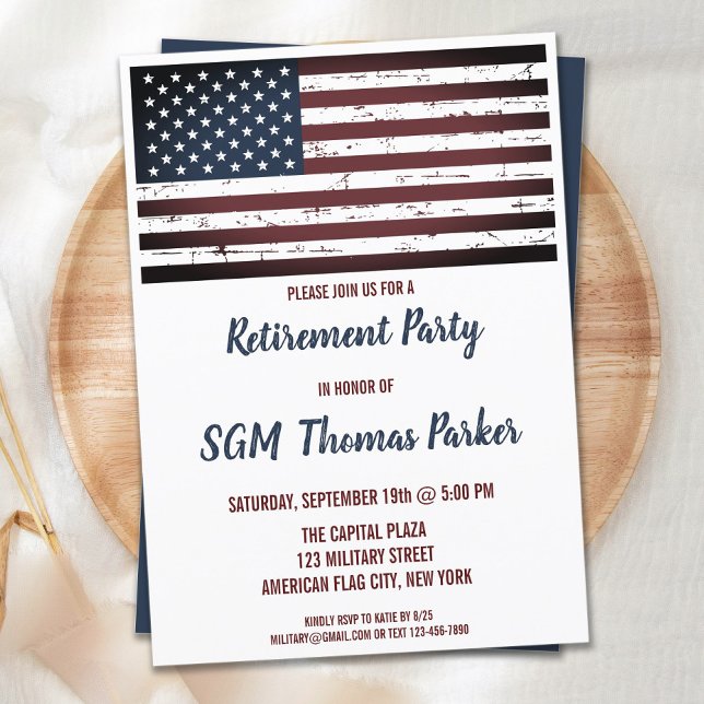 Invitación Fiesta de Retiro Militar Bandera de los Estados Un (Subido por el creador)