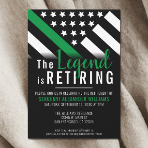 Invitación Fiesta de Retiro Militar Delgado de Línea Verde