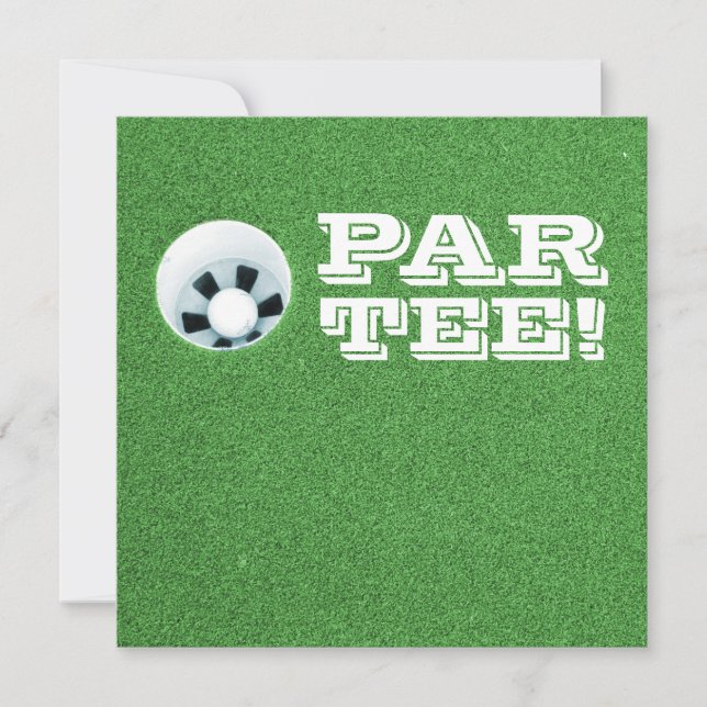 Invitación ¡Fiesta de retiro - tema del golf - PAR-TEE! (Anverso)