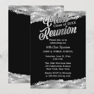 Invitación Fiesta de Reunión de Clase Moderna de Tono Platead