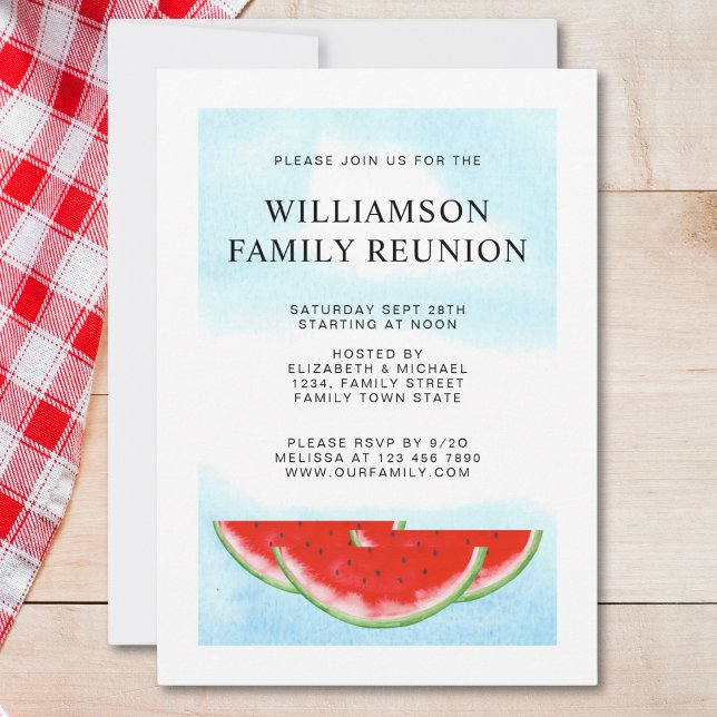Invitación Fiesta de Reunión de la Familia de Verano Picnic B (Subido por el creador)