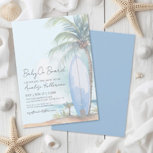 Invitación Fiesta de Revelación de Bebé en la Playa de Verano