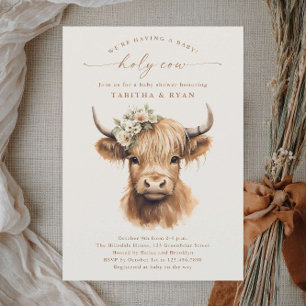 Invitación Fiesta de Revelación de Bebé Parejas Neutral Vaque
