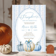 Fiesta de Revelación de Gemelos Niño Calabaza Azul