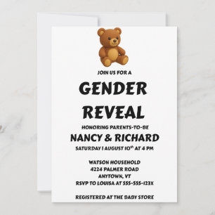 Invitación Fiesta de Revelación de Género 