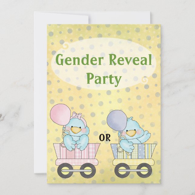 Invitación Fiesta de Revelación de Género (Anverso)