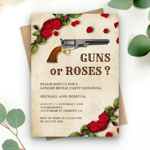 Invitación Fiesta de Revelación de Género: Armas o Rosas