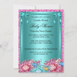 Invitación Fiesta de Revelación de Género Baby Shower Cristal