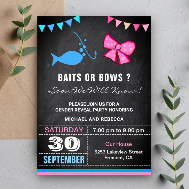 Invitación Fiesta de Revelación de Género Cebo o Arcos (Subido por el creador)