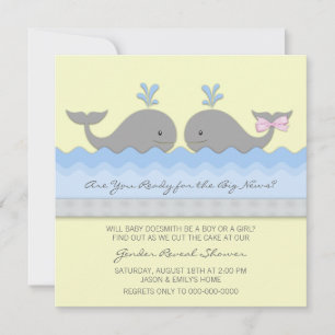 Invitación Fiesta de revelación de género de ballena