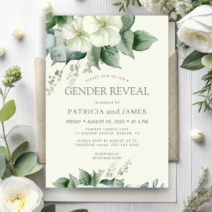Invitación Fiesta de revelación de género de bebé con vegetac