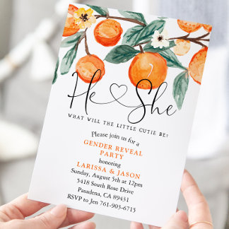 Invitación Fiesta de Revelación de Género de Cutie