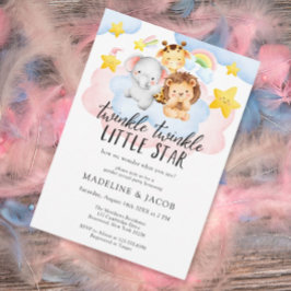 Invitación Fiesta de revelación de género de estrella pequeña