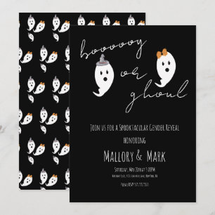 Invitación Fiesta de Revelación de Género de Halloween Fantas