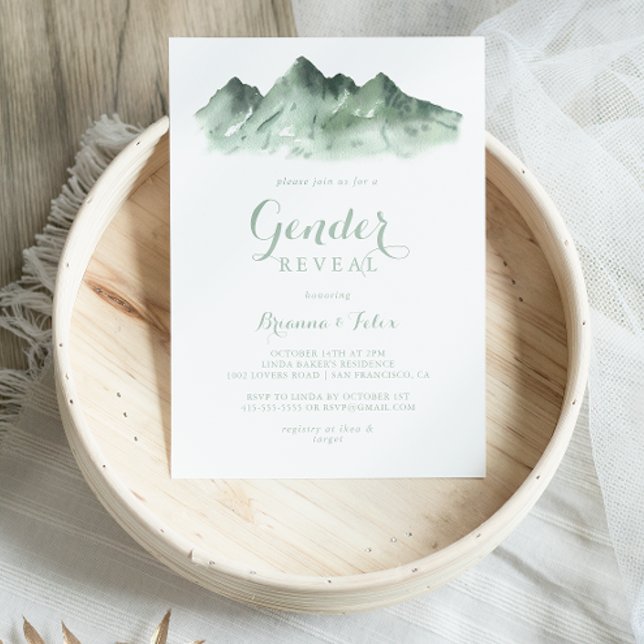 Invitación Fiesta de revelación de género de los países monta (Subido por el creador)