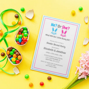 Invitación Fiesta de Revelación de Género de Pascua