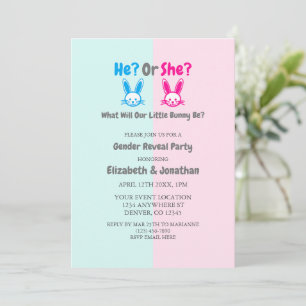 Invitación Fiesta de Revelación de Género de Pascua