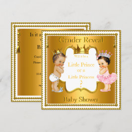 Invitación Fiesta de Revelación de Género de Príncipe Princes