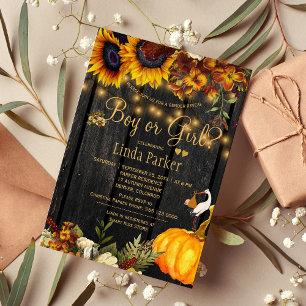 Invitación Fiesta de revelación de género de shower de bebé c